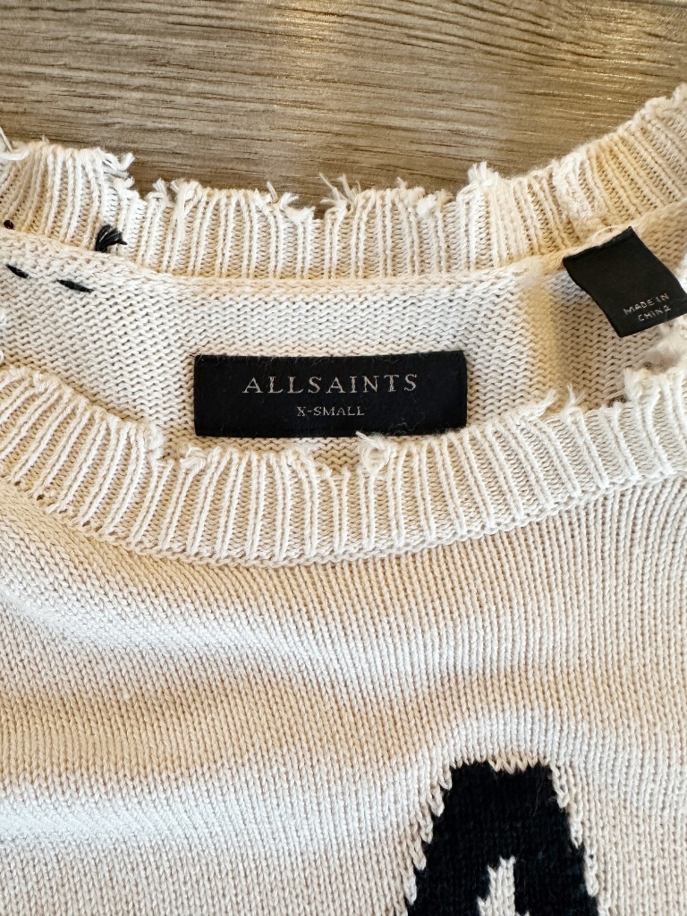 ALL SAINTS DIAGEO CREW SWEATER (XSMALL BUT OVERSIZED MEDIUM FIT) - Picture 4 of 5